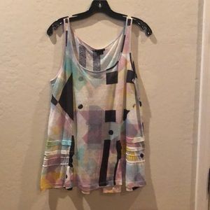 Theory pastel multi color tank top